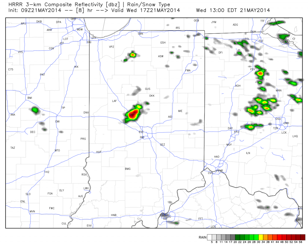 Forecast Radar 1pm