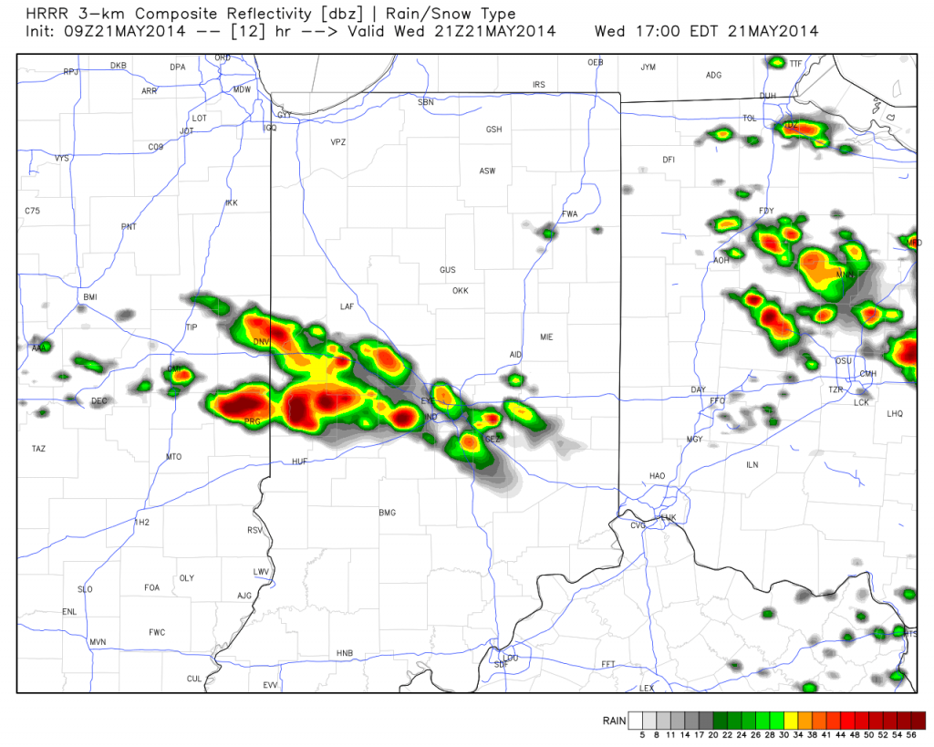 Forecast radar 5pm