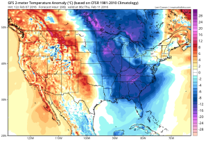 Temperature anomalies Wednesday. Source: Tropicaltidbits.com