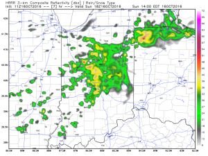 Forecast radar 2p, courtesy of Weatherbell.com