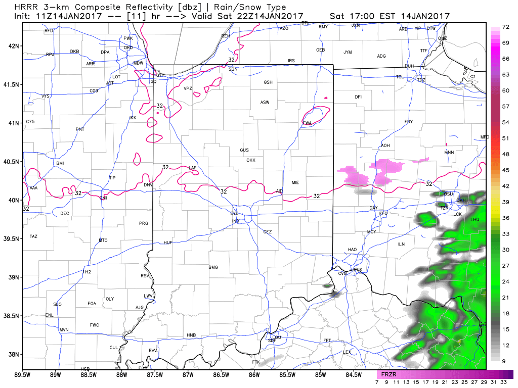 5p forecast radar