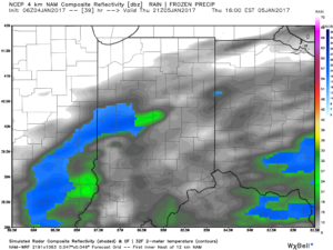 Forecast radar 4p Thursday.