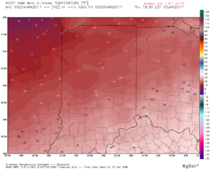 Temperatures will remain in the 10s most of Thursday.